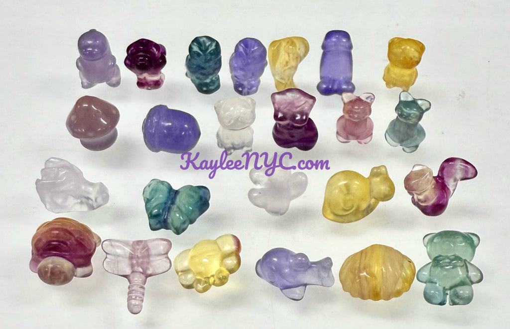 Mix Mini Candy Fluorite Carvings Crystal Healing
