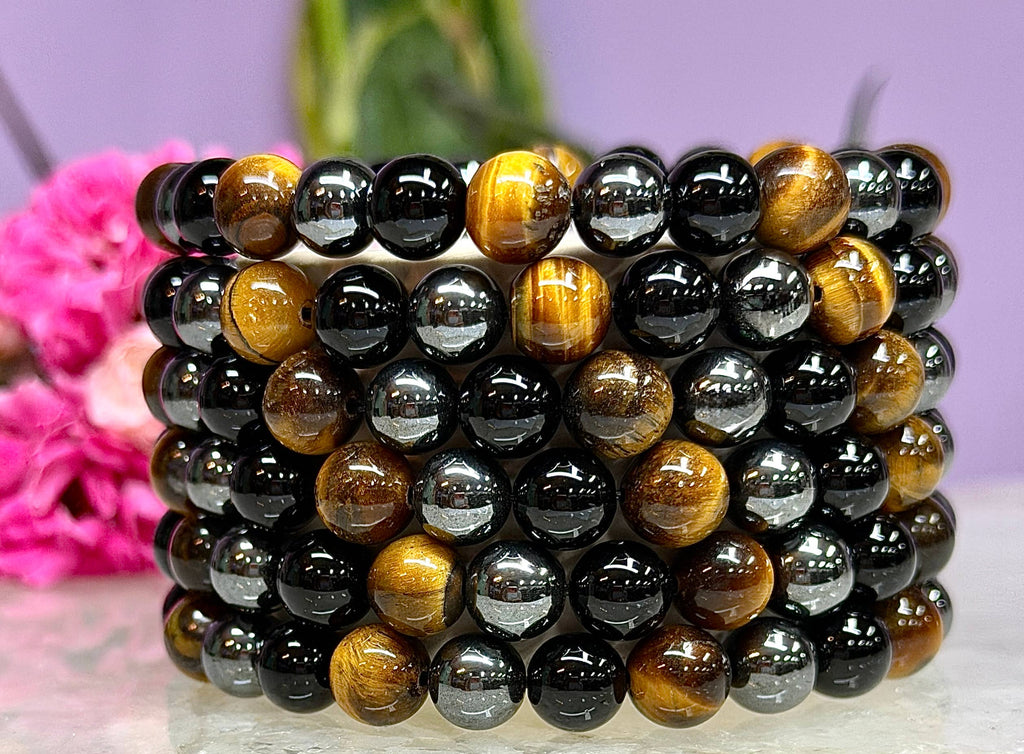 Protection 8mm Natural Crystal Healing Stretch Bracelets