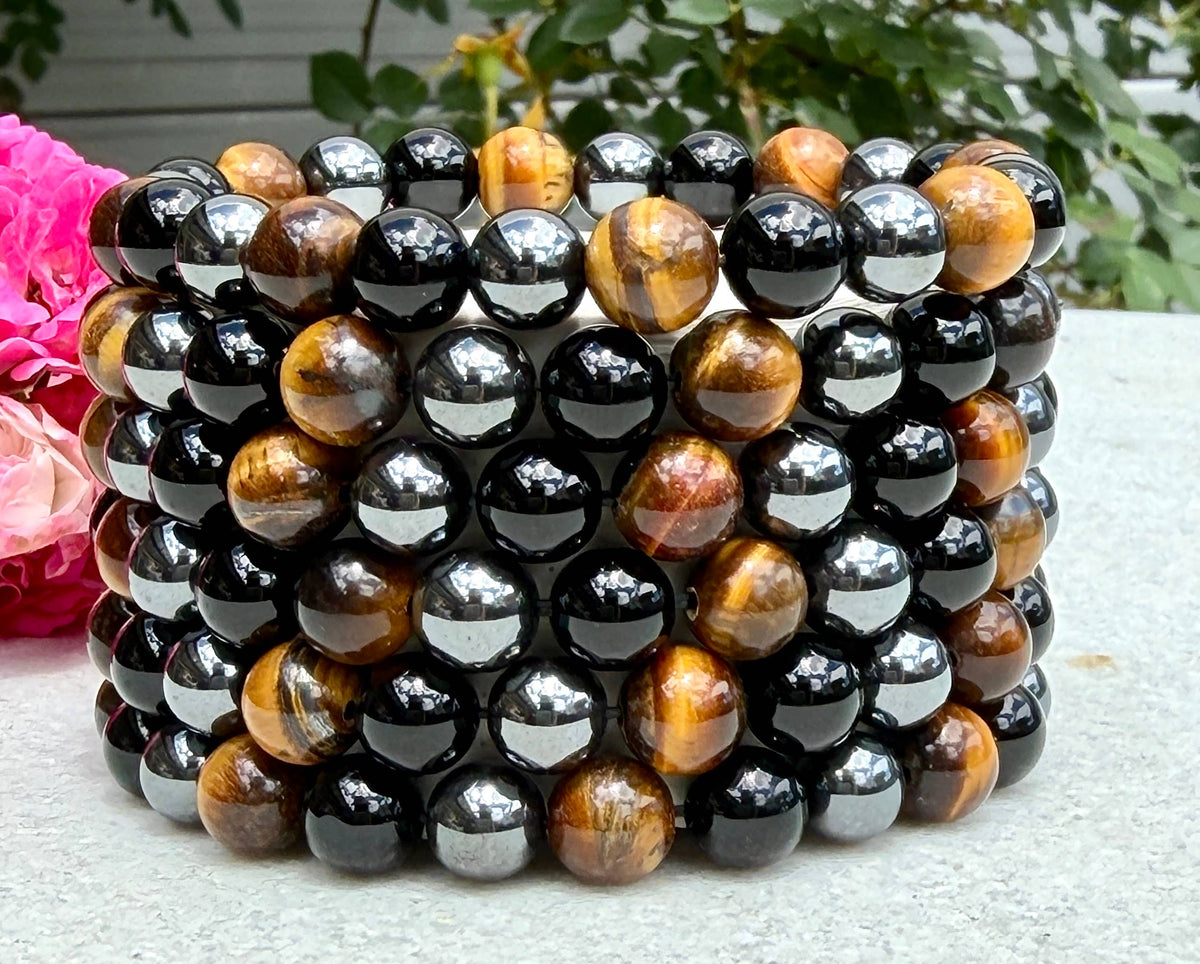 Protection 8mm Natural Crystal Healing Stretch Bracelets