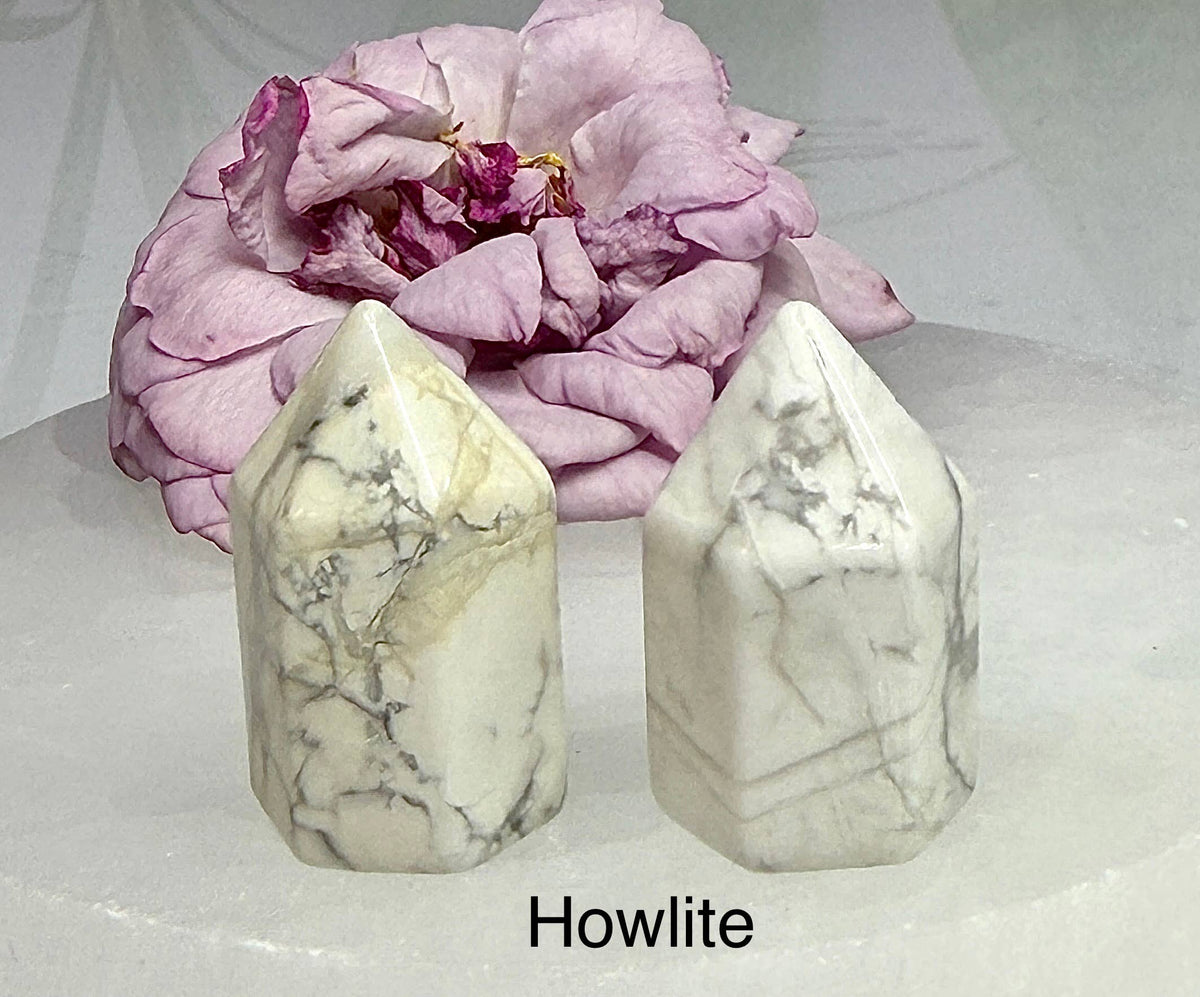 1” Natural Mix Crystal Mini Obelisk Tower Point