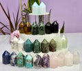 1” Natural Mix Crystal Mini Obelisk Tower Point