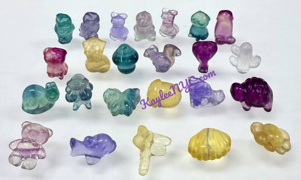 Mix Mini Candy Fluorite Carvings Crystal Healing