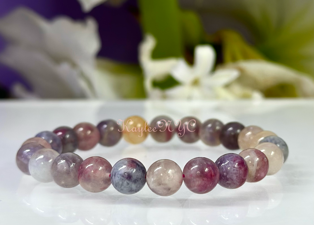 8mm Natural Unicorn Stone Crystal Healing Stretch Bracelet
