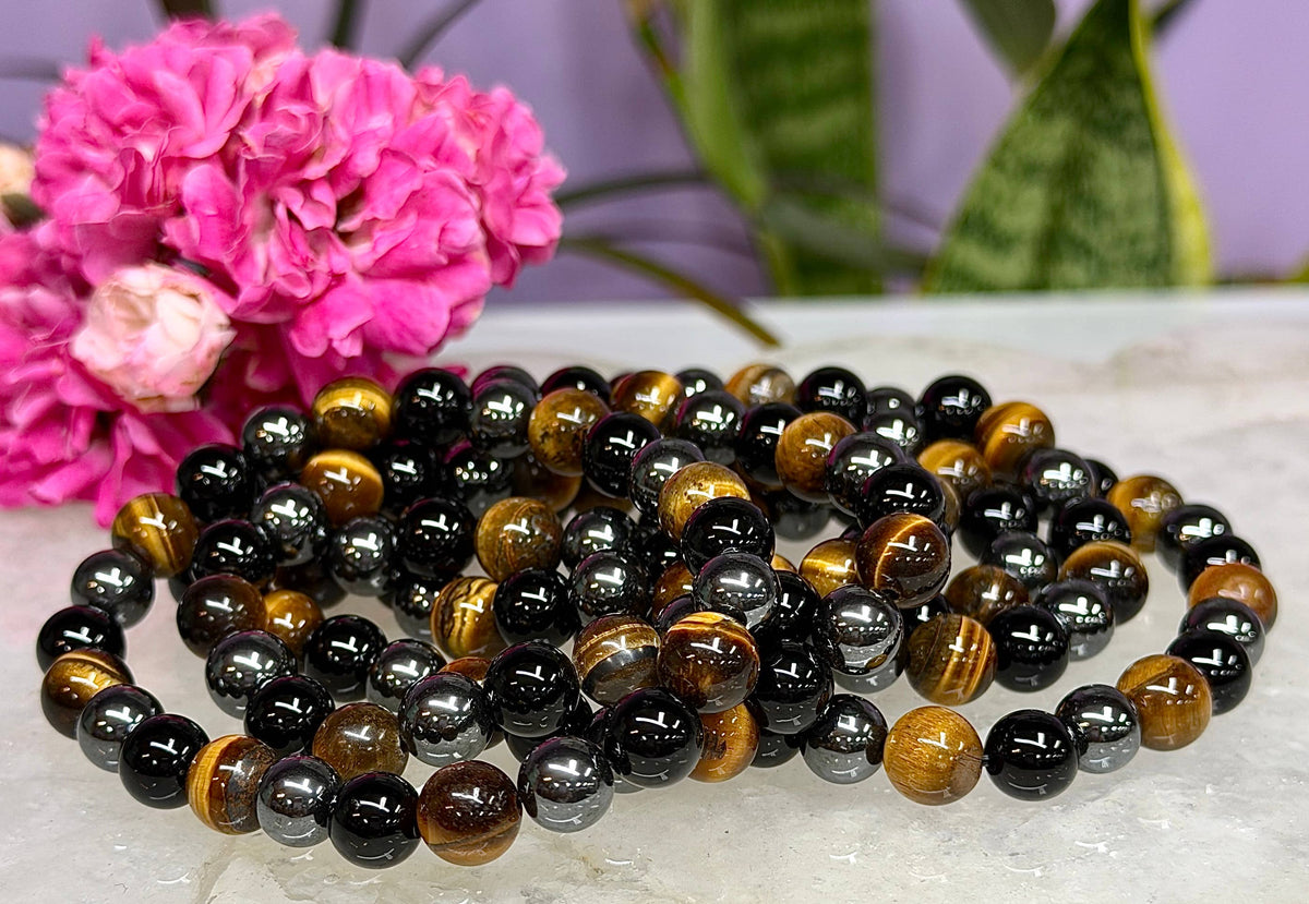 Protection 8mm Natural Crystal Healing Stretch Bracelets