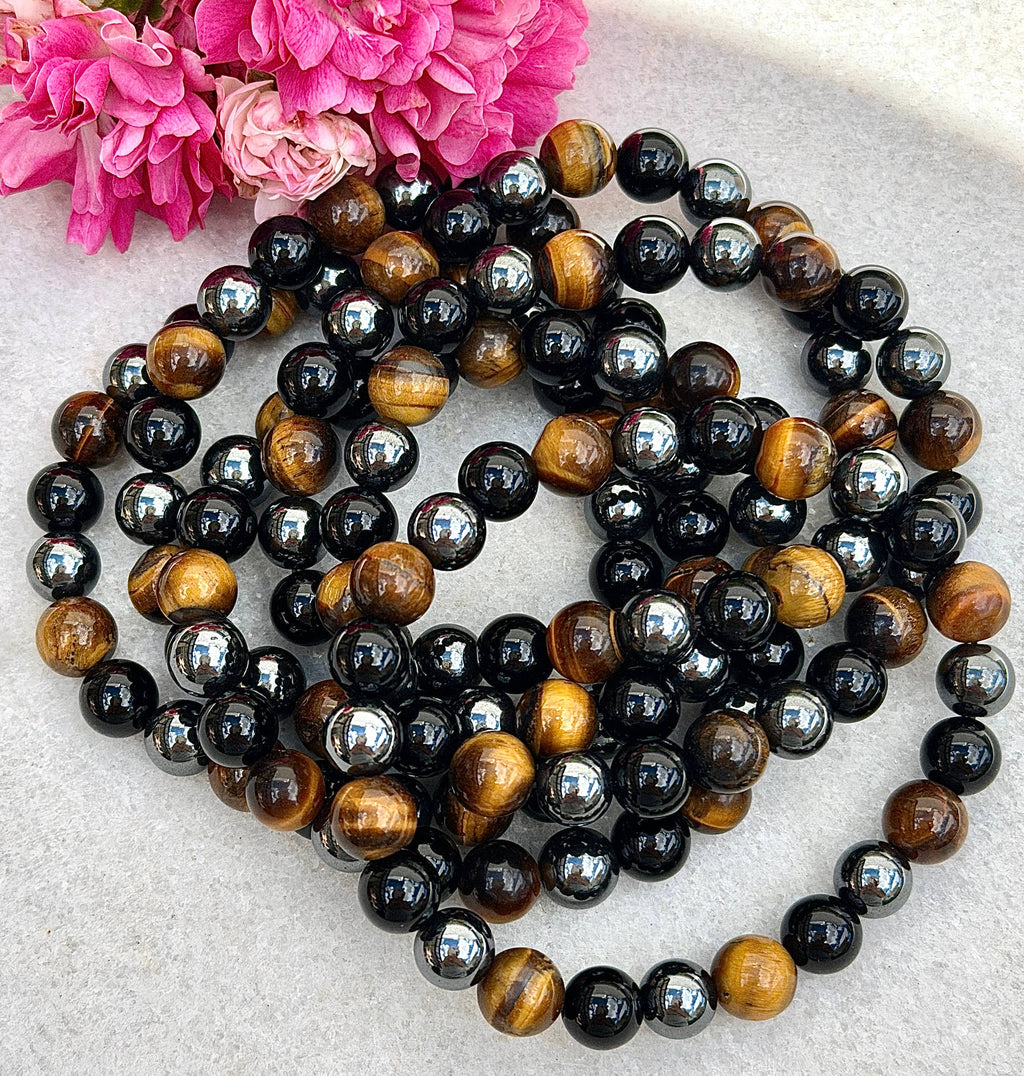 Protection 8mm Natural Crystal Healing Stretch Bracelets