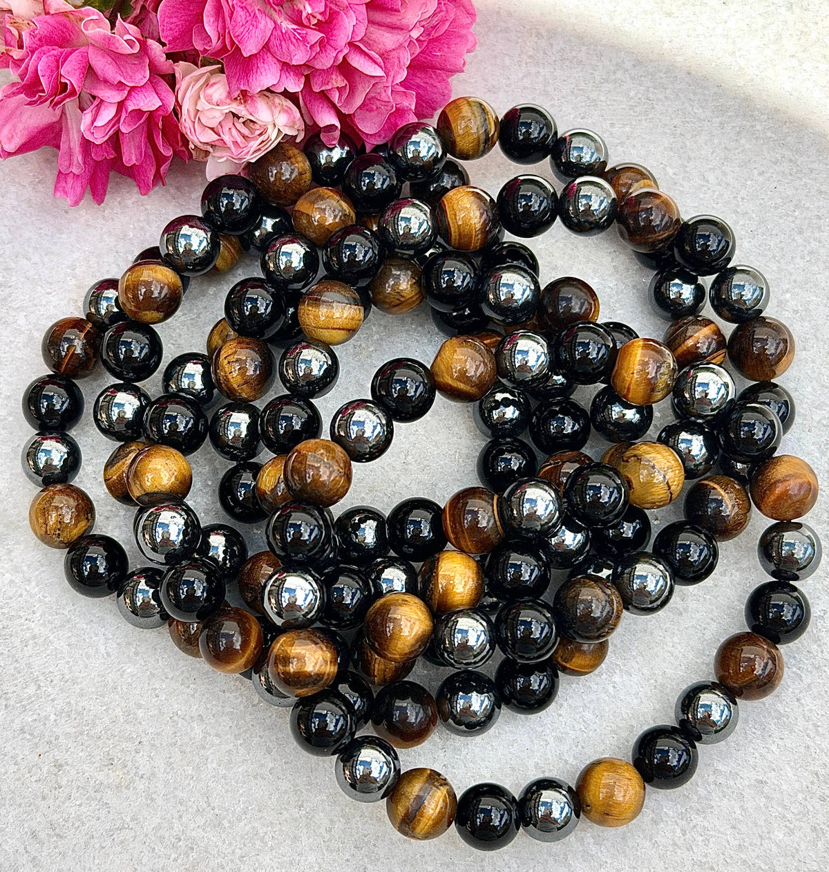 Protection 8mm Natural Crystal Healing Stretch Bracelets